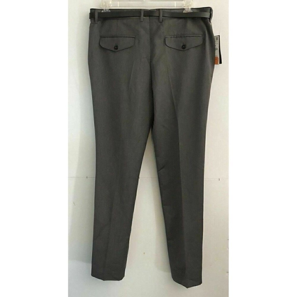 Zara Man Men's Gray Slim Suit Belted Pants Trousers Size 36 - Picture 6 of 12